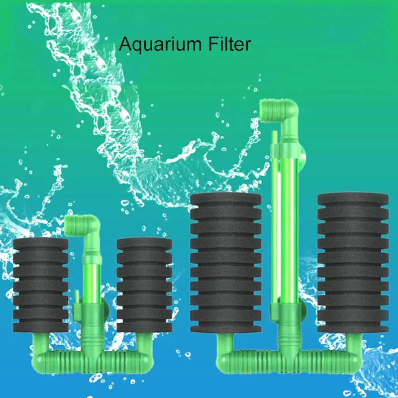 Bio akwarium-Spong filtr do akwarium pompa powietrza Skimmer gąbki biochemiczne filtr nowy zielony Bio gąbka filtracja w akwarium filtry