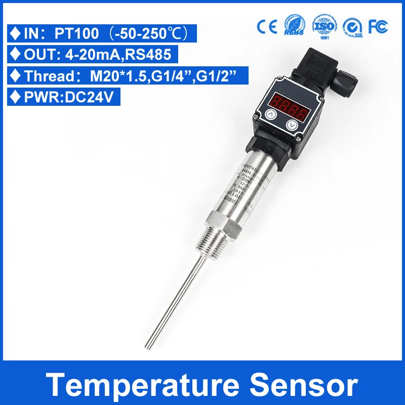 Hot Sale Ex-Factory Price 4-20mA RS485 Series Oil-Water PT100 Temperature Sensor