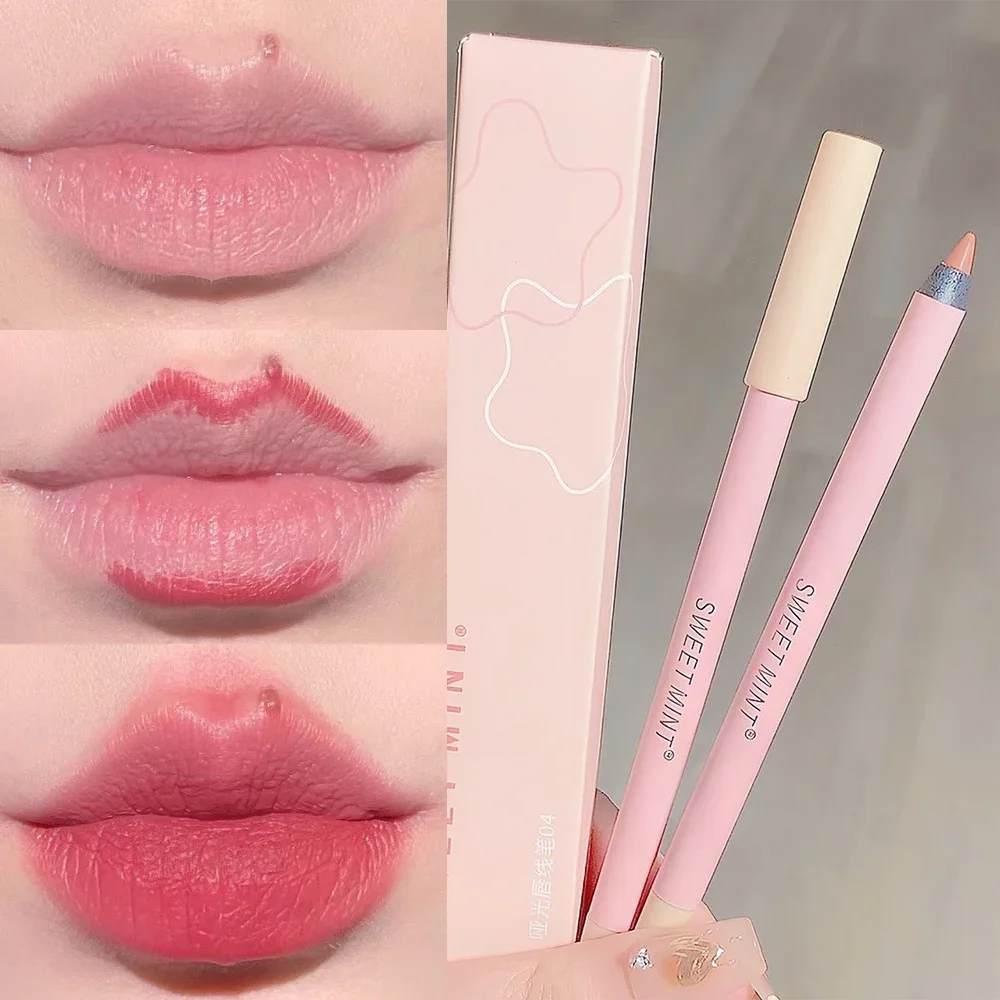 Waterproof 3D Lips Velvet Matte Lip Liner Pencil Lasting Plump Lipstick Natural Outline Lips Contour Line Makeup Lipliner Pen