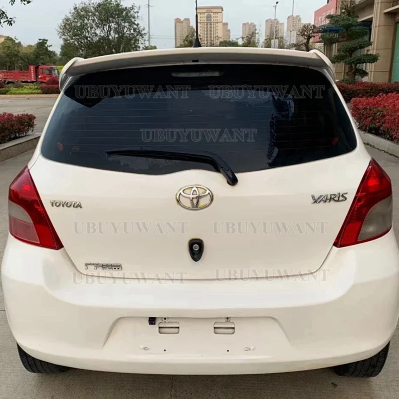 For Toyota Yaris Spoiler 2008 2009 2010 2011 Yaris RS Sport Spoiler ABS Material Car Rear Wing Primer Color Trunk Rear Spoiler