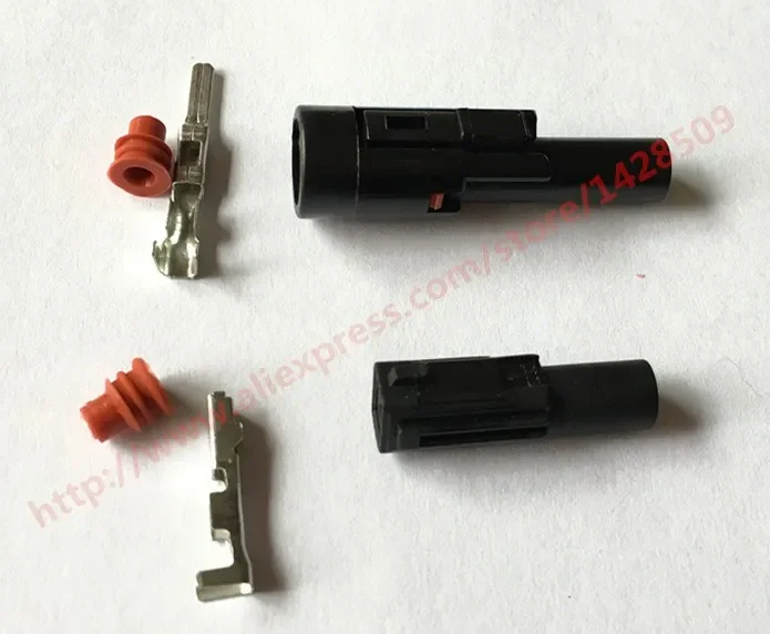 1 Set Furukawa 1 pin circular black waterproof male female electric auto wire connector FW-C-1M-B FW-C-1F-B