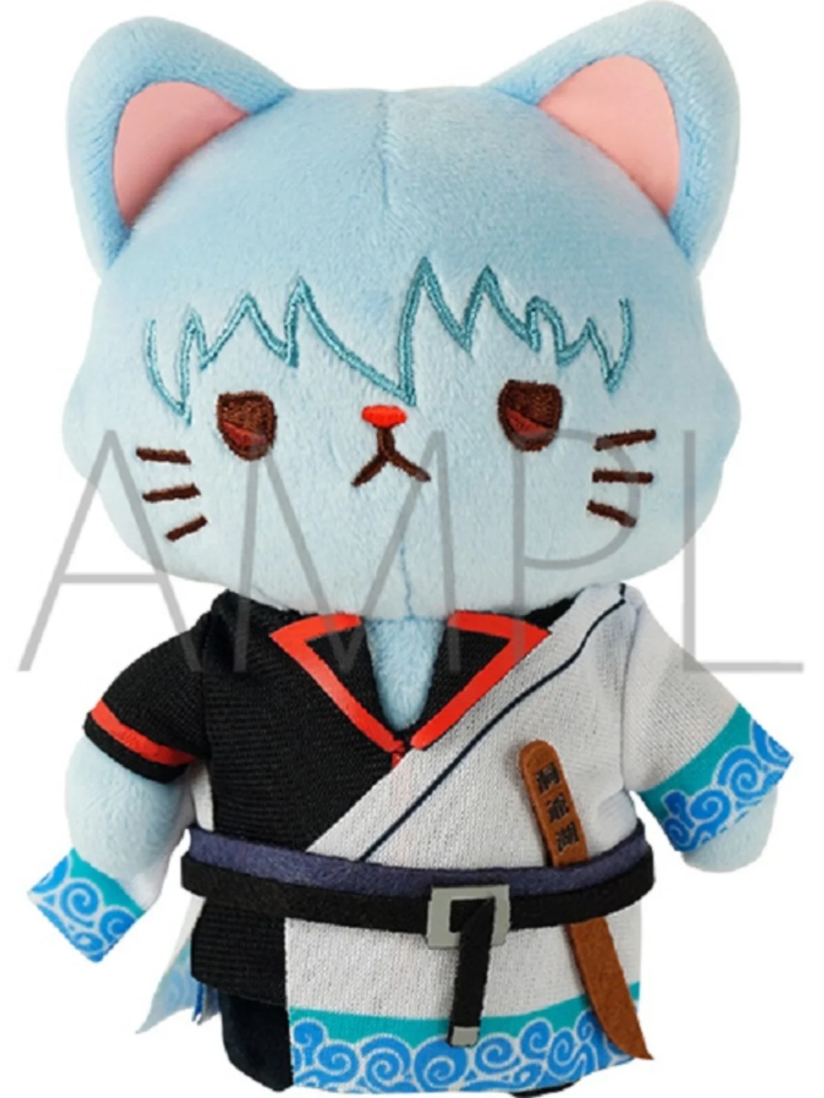 Stuffed Anime Gintama Movic Plush Doll 14cm Sakata Gintoki with Cat Kagura Kamui Takasugi Shinsuke Collectible Toys for Children