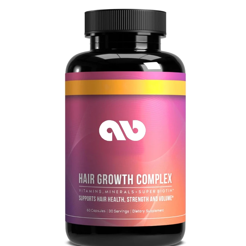 Vitamina para el crecimiento del cabello, producto natural que contiene biotina y vitamina regeneradora de zinc, 60 cápsulas