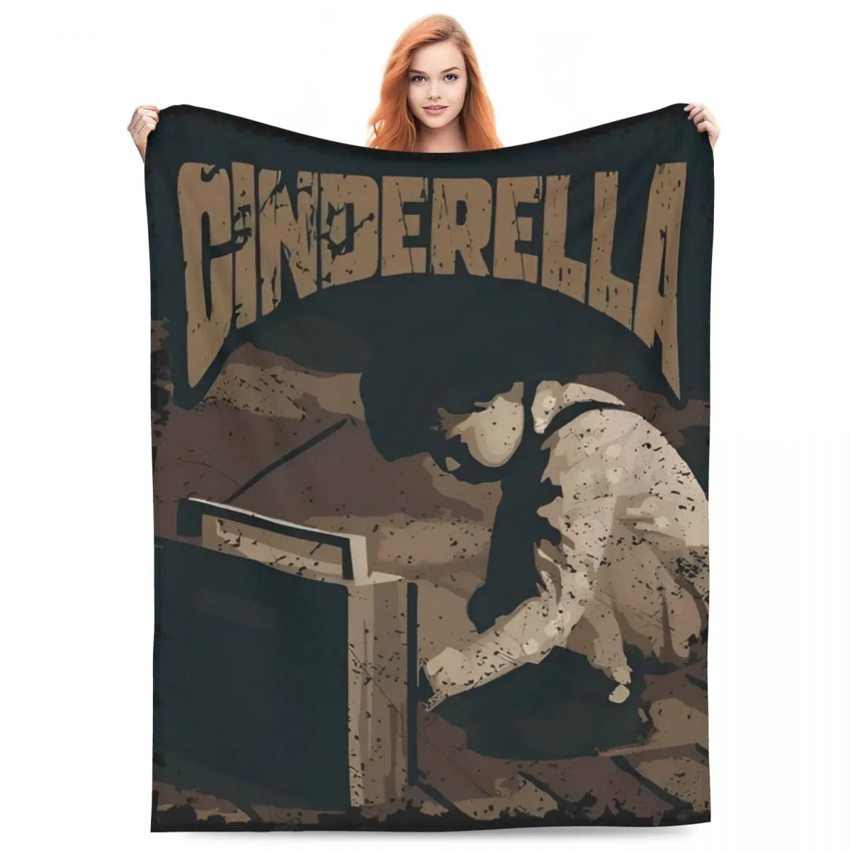 

Cinderellas Vintage Radio Rock Metal Band Blankets Fleece Relax Lightweight Thin Throw Blankets for Bedding Bedspread