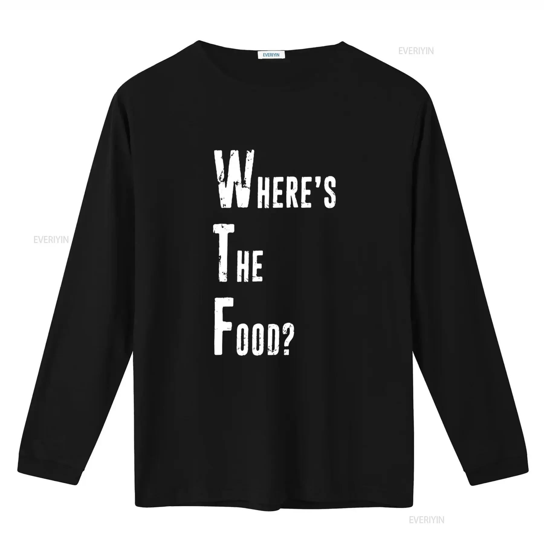 Funny WTF Where's The Food T Shirt Humorous Saying for Hungry Souls Stylish  vintage Washed Comfortable fashion streetwear