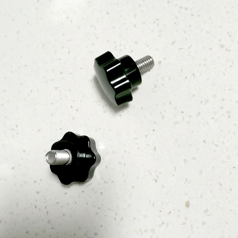 M3 M4 M5 M6 M8 M10 M12 Black Plastic Star-Shaped Bakelite Thumb Screw Hand Knob Bolts Head Bolt Tightening Thumb Screw 1/2/5Pcs