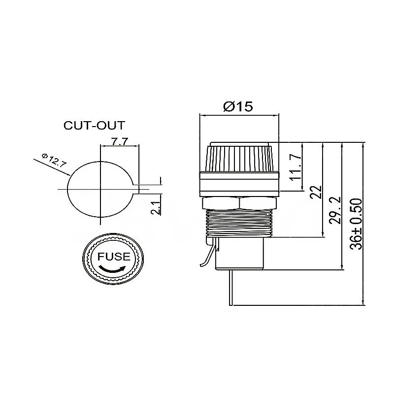 Suporte de fusível de vidro, soquete de tubo de segurança para painel de segurança, 5x20mm, 6x30mm, 5x20, 6x30mm, 5 unidades