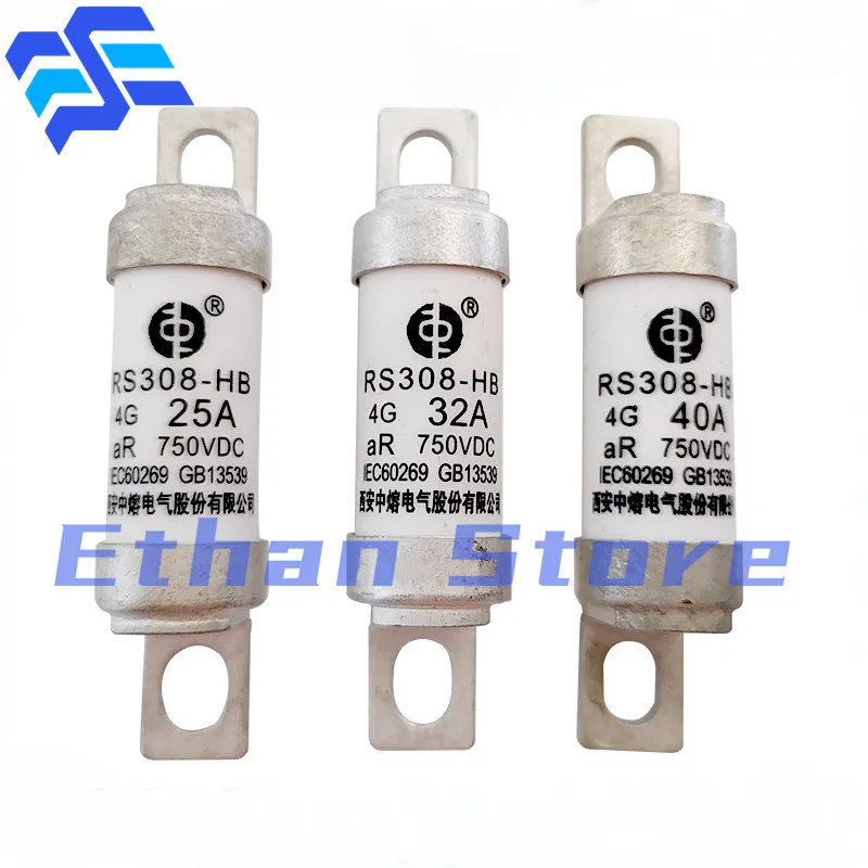 10PCS Fuse RS308-HB 4G 10A 16A 20A 25A 32A 40A 50A 63A 80A 100A aR 750VDC Molten core