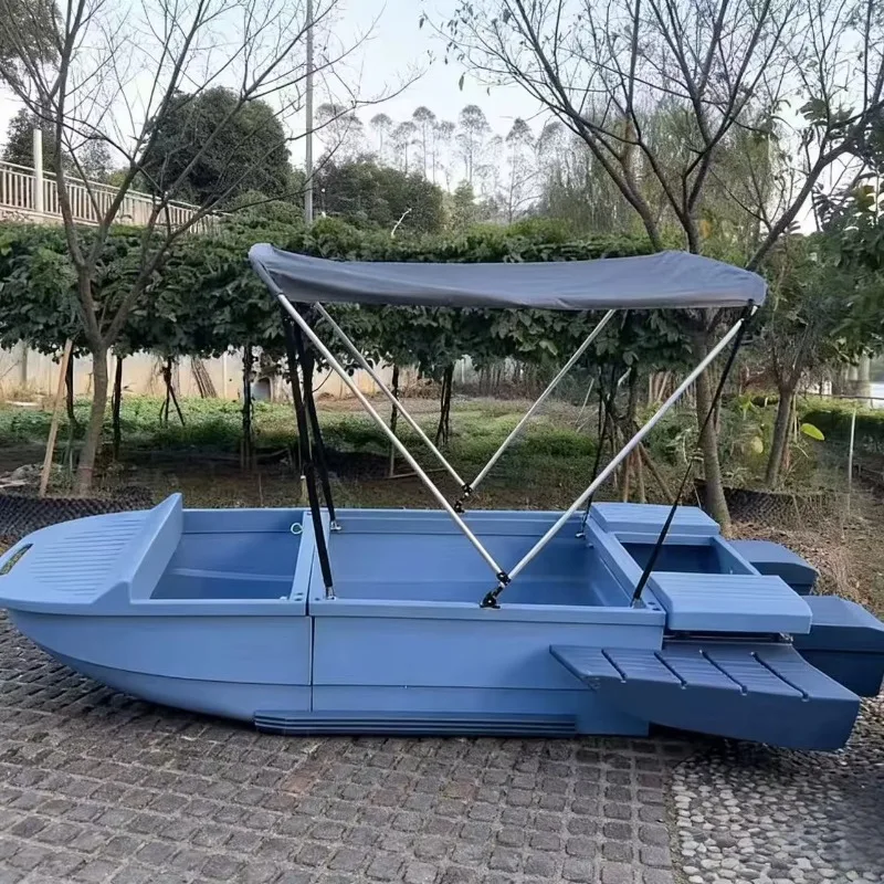 Sunshade Awning for High-Quality Plastic Foldable Fishing Boat, Portable & Foldable Marine Canopy, Windproof & Rainproof