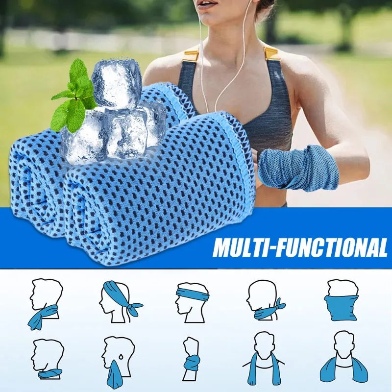 Outdoor Sport Ice Towel Rapid Instant Cooling Microfiber Quick-Dry Ice Towels Fitness Yoga Gym Running Wipe Sweat Chill Towels