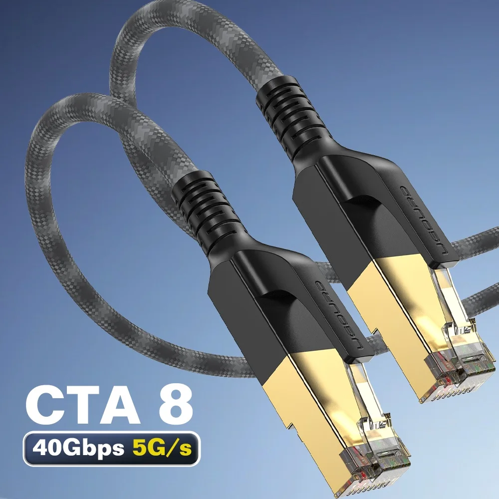 Cat8 Ethernet-kabel 40Gbps 2000MHz afgeschermde gevlochten netwerkkabel Hoge snelheid RJ45 LAN-kabel voor routers, modems 0,5m 1m 5m 10m 30m