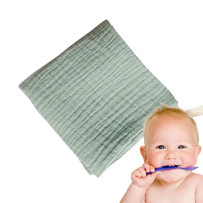 Baby Face Cloth Towel Absorbent Bath Washcloth For Kindergarten Reusable Lanyard Cloth For Feeding Mouth Face Saliva Protection