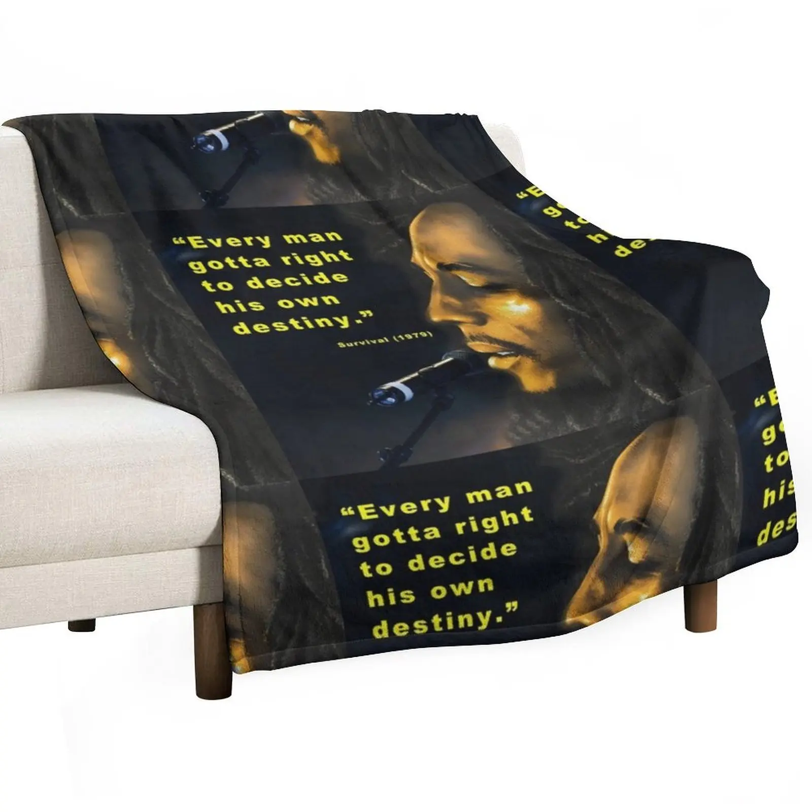 

Conscious Bob Marley Vibes Throw Blanket Bed Summer Beddings christmas gifts Decorative Beds Blankets