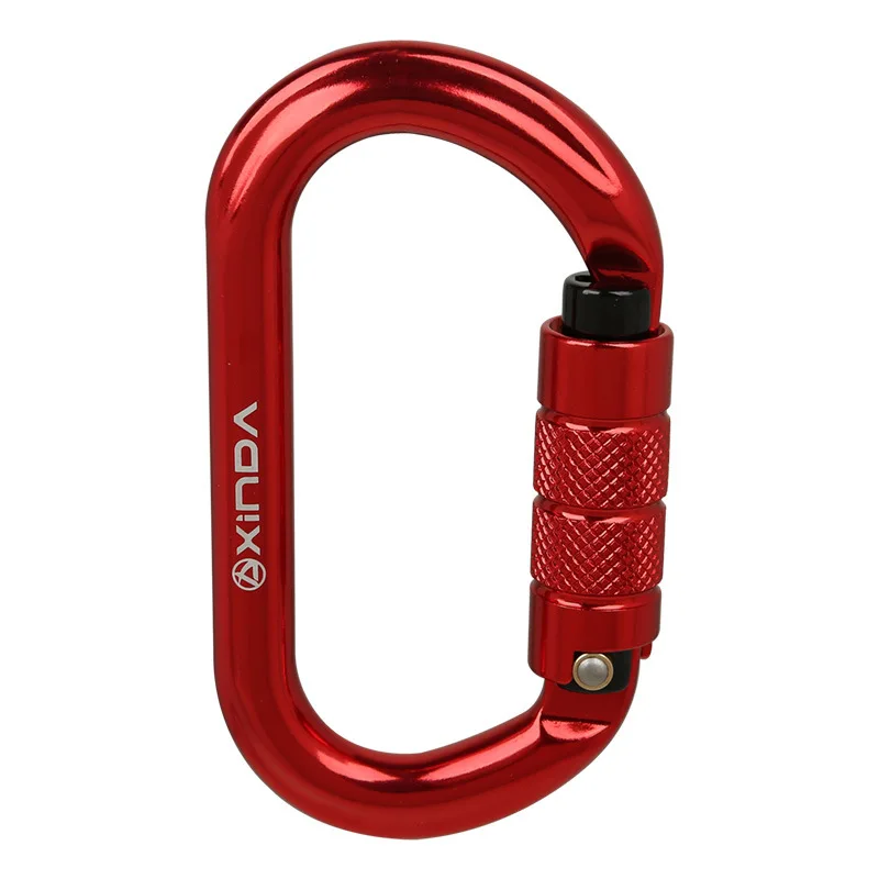 Automatic lock carabiner O-shaped outdoor mountaineering cave exploration climbing buckle safety safety main screw hook