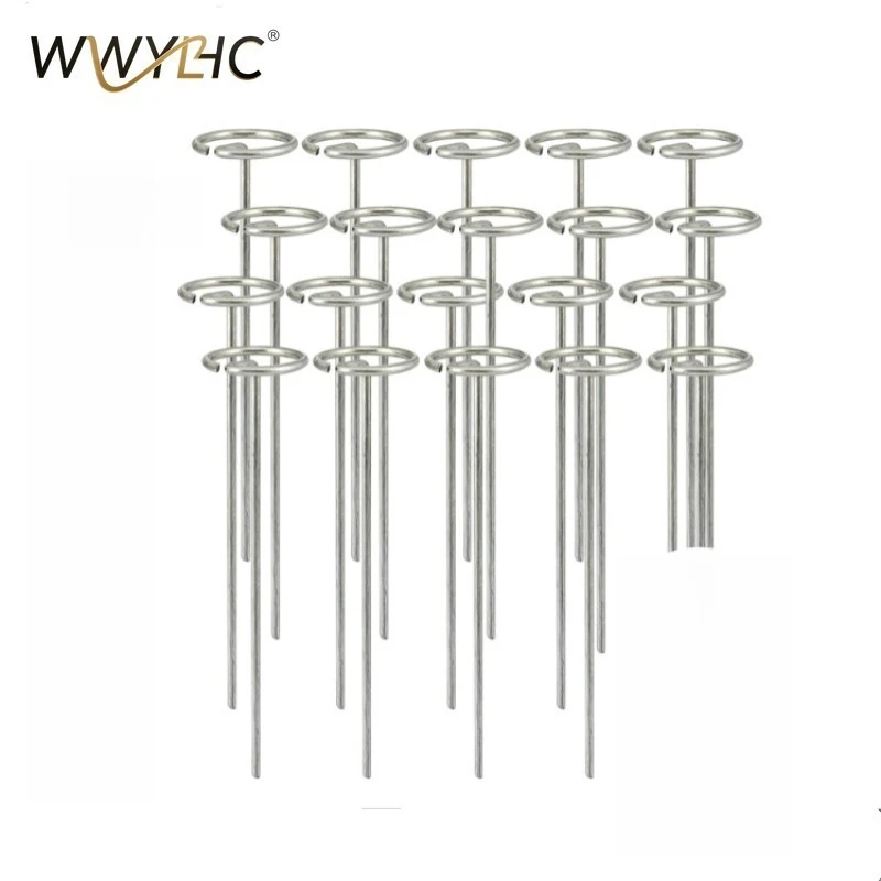 Suitable for Gardening Landscape 6-inch Rust Proof Galvanized Garden Circular Top Landscape Pin Ground Covering Fabric Pile