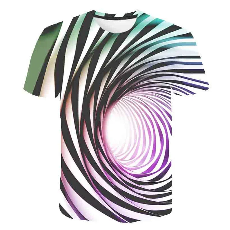 Children Whirlpool Tee Shirts Costumes Short-Sleeved Summer Kids Boys Girls Cartoon Tops Tees Clothing 3D Printing New T Shirts