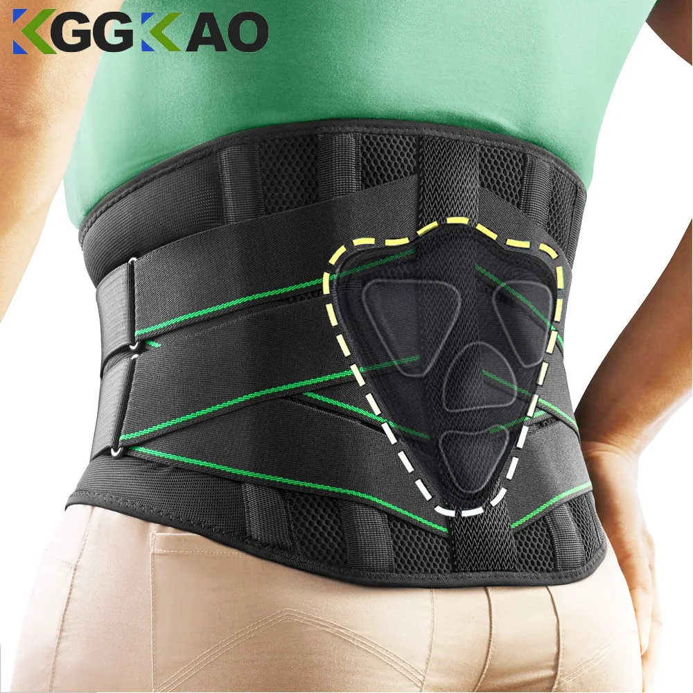 Lumbar Pad Back Support Elastic Double Compression Belt for Lower Back Pain Relief,Scoliosis,Herniated Disc,Sciatica Men Women