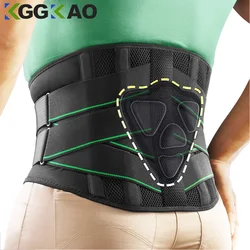 Almohadilla Lumbar para soporte de espalda, cinturón de compresión doble elástico para alivio del dolor de espalda baja, escoliosis, hernia de disco, ciática, hombres y mujeres