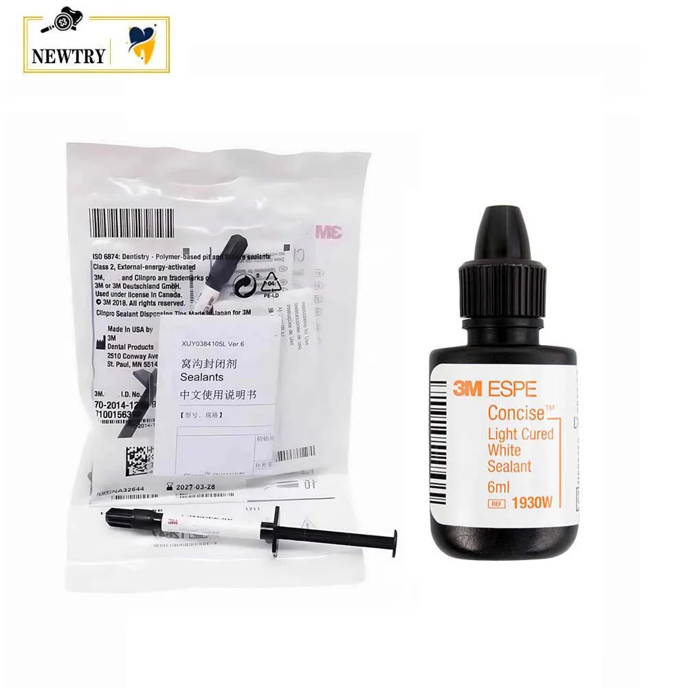 1.2ml/6ml 3M Pit Fissure Sealant Color Change Clinpro Sealant Dental Filling Material 3M Concise Light Cure White Sealant Resin
