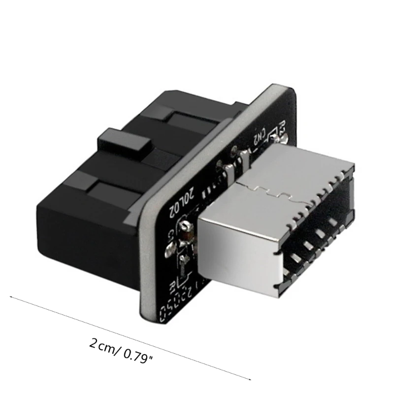 RGEEK USB3.0 19P 20P-유형 E 어댑터 USB3.0 19PIN 인터페이스 수직 설치 PC 데스크탑 컴퓨터 액세서리용 90 회전