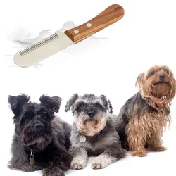 Dog Accessories Solid Wood Terrier Plucking Knife Pet Dog Comb Hair Beating Knife Scraper Comb Racing Dog Grooming Tools