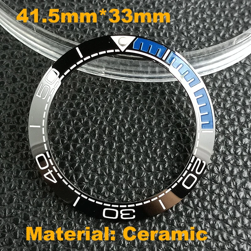 41,5mm * 33mm Aluminium ring Keramik ring blau rot grau gelb schwarz Uhr Lünette Uhr Reparatur zubehör