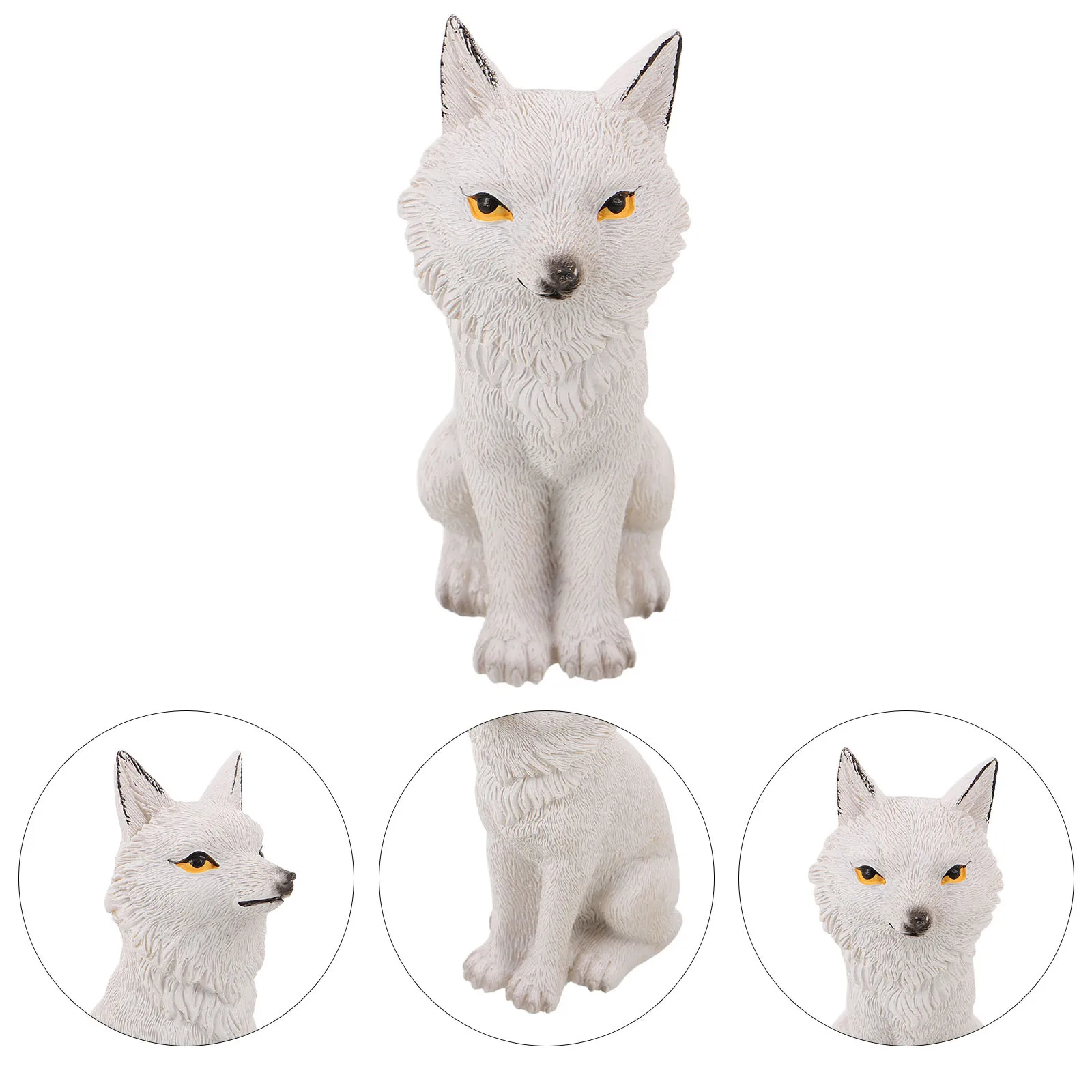 

Mini Resin Fox Statue Small Lifelike Outdoor Micro Landscape Bonsai Plant Pot Fairy Garden Patio Decor Ornament