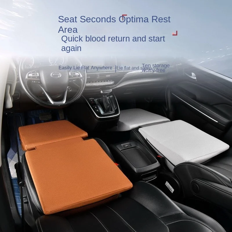 Car Bed with Seat Gap Filler, Foldable Breathable Travel Mattress for Commuting Break, Versatile for SUV Sedan, Portable