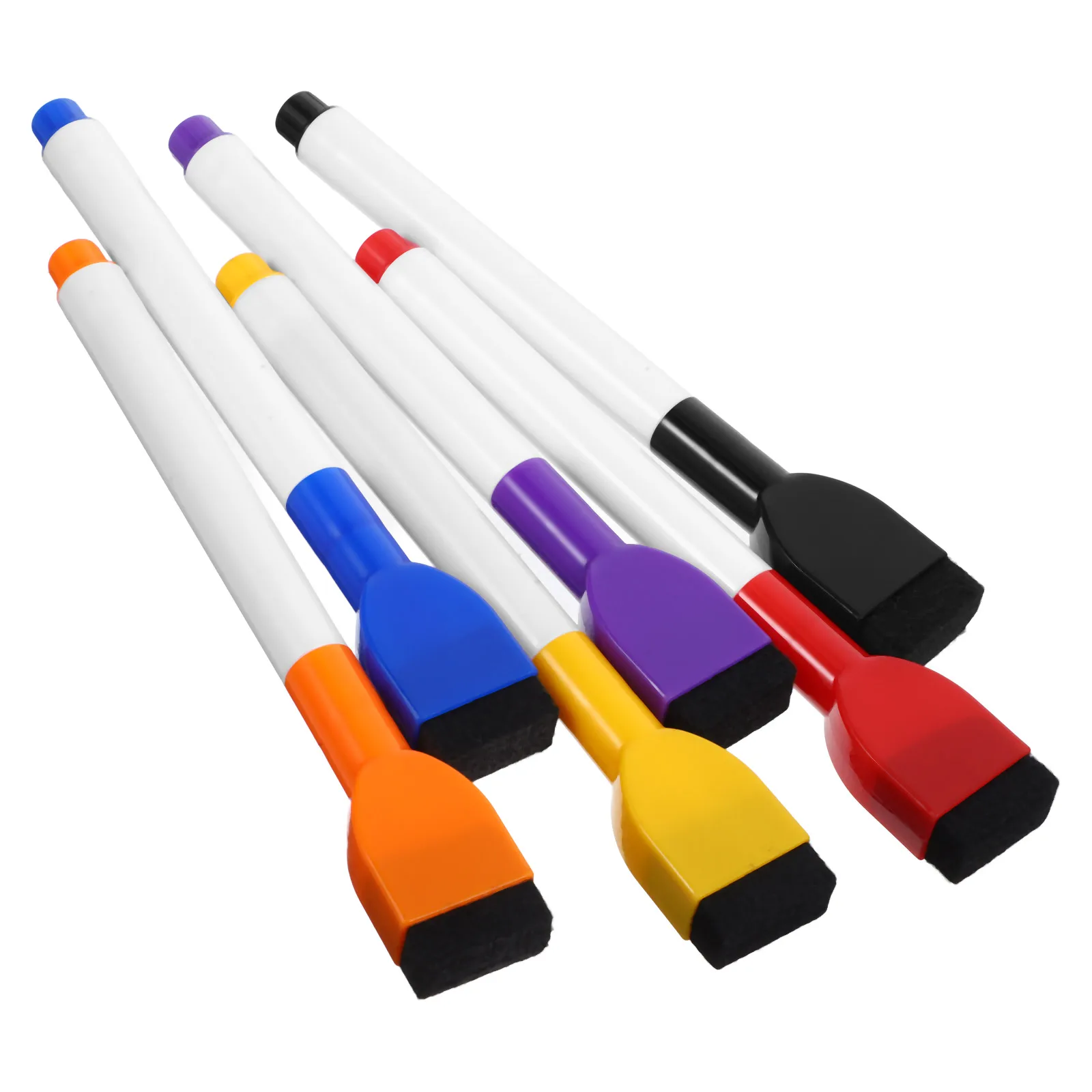 

6 Pcs Colorful Whiteboard Markers Erasable Fine Tip Dry Erase Pens Smooth Writing School Office Home Use Longlasting Set Car