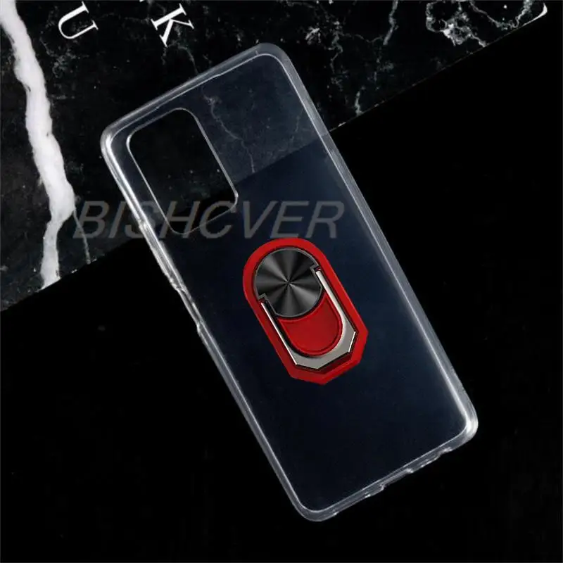 Magnet Phone Case For Infinix Note 10 Pro NFC Shockproof Soft TPU Silicone Cover For Infinix Note 10 Pro Case With Ring Holder