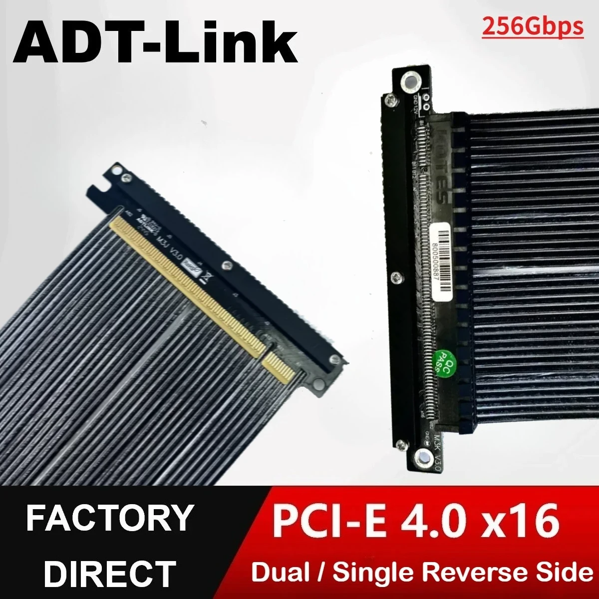 

Новый кабель PCIe 4.0 x16 Riser RTX4090 RX7900xt Видеокарта ITX A4 Пользовательский корпус PCI-E16x Двойной одиночный обратный удлинительный кабель Gen4