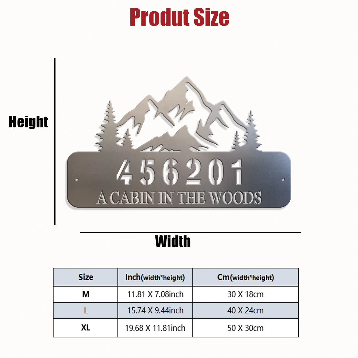 Custom mountain range Metal Wall Door Plaque,pig iron,Home Room Garden Garage Door Fence Farm Decor,House Seasonal Family Gift