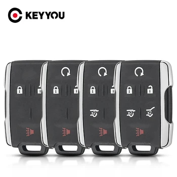 Keyyou 3/4/5/6 botões caso remoto para chevrolet tahoe suburban sierra silverado caixa de chave inteligente para gmc yukon xl