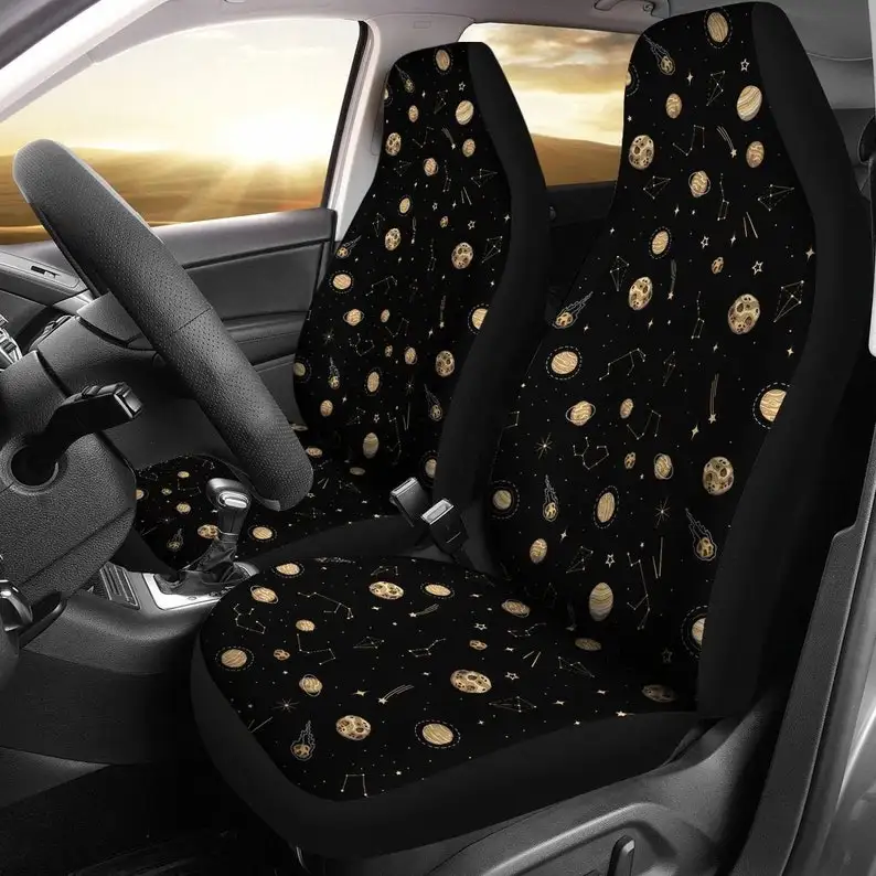 

Moon Car Seat Covers For Vehicle | Astronomy Star Seat Covers For Car For Women | Car Seat Cover Girl | Car Accessories Boho Car
