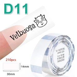 Niimbot D11 D110 D101 14*30mm 14*40mm label sticker  ​Waterproof Transparent Thermal Label Paper for Barcode Printing