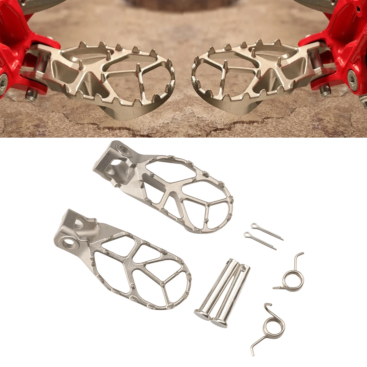 

Motorcycle New Footrest Foot Pegs Pedal Rest For KTM SX50 SX65 For HUSQVARNA TC50 TC65 For GASGAS MC E5 E3 MC65 MC50 2024-2026