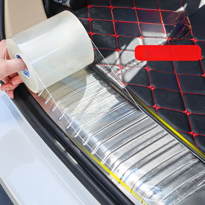 Transparent Acrylic Single-Sided Tape Invisible Car Door Scratch Protection Strip Invisible Creative Pattern Short Sleeve T-S...