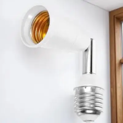 E27 مقبس الإضاءة موسع محول مأخذ التوصيل المرن 360 درجة دوران لمبة تمديد ضوء لمبة تمديد قاعدة مصابيح