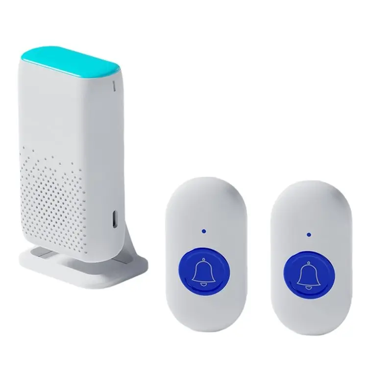 【craftsmanship-】emergency-pager-flash-vibration-smart-wireless-doorbell-waterproof-for-elderly-nurse-alert-system-security-aid