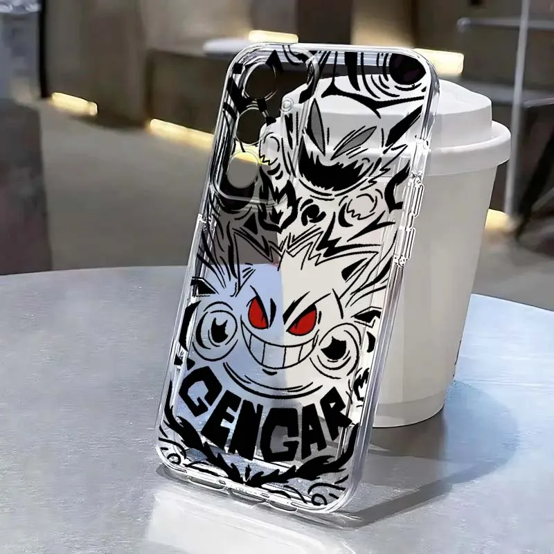 

G-Gengars P-Pokemones M-Mewtwos For Samsung Galaxy S25 S24 S23 S22 S21 S20 Edge Plus Ultra FE 5G Transparent Cover Phone Case