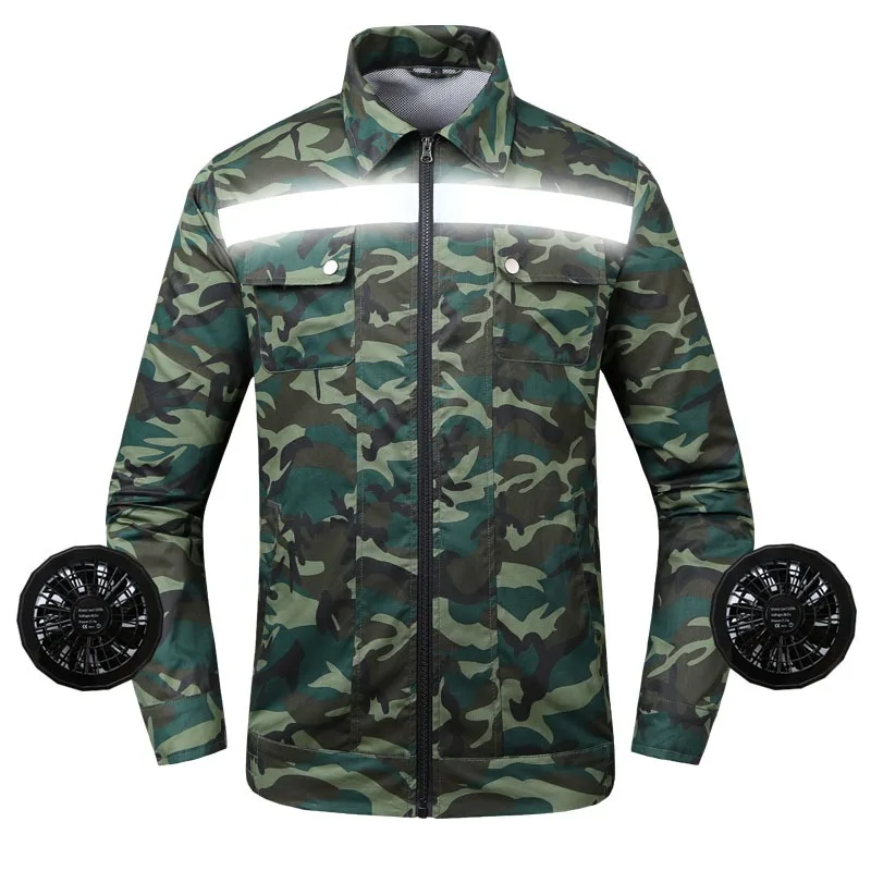 Fan clothing, camouflage tooling, long sleeves, air conditioning clothing, labor insurance, electric welding clothing