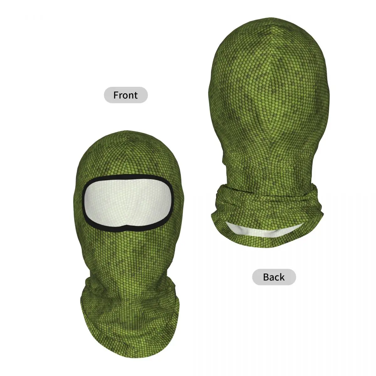 Green Lizard Skin Pattern Design Breathable Thin Balaclava Full Face Mask Sun Protection Neck Gaiter For Motorcycle Cycling