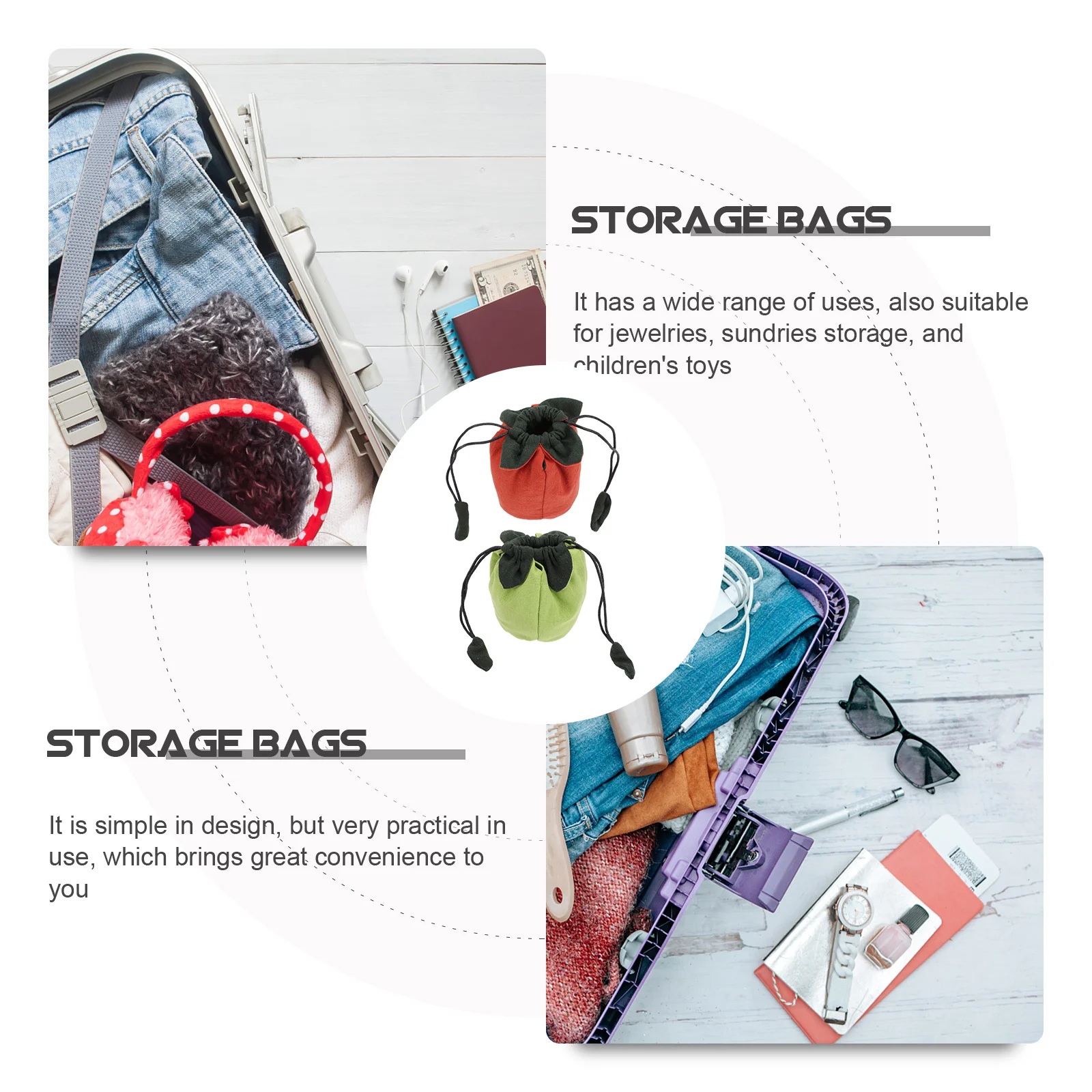 

2Pcs Teacup Travel Bag Portable Drawstring Storage Pouch for Outdoor Tea Cup Container Convenient Holder Carry Case