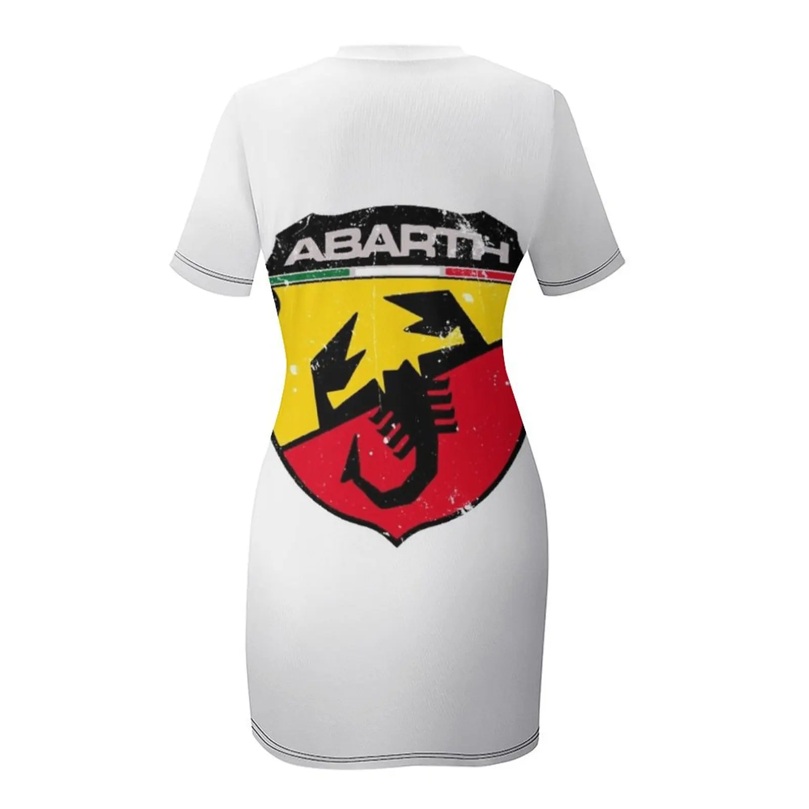 Abarthlogo Camiseta clásica Vestido de manga corta vestido suelto de verano vestido de noche elegante y elegante para mujer verano