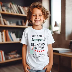 I Will Become The Best Brother in The World Kid T-shirt Short Sleeve Crew Neck Top Boy Print Child Tshirt Kids Summer Clothes