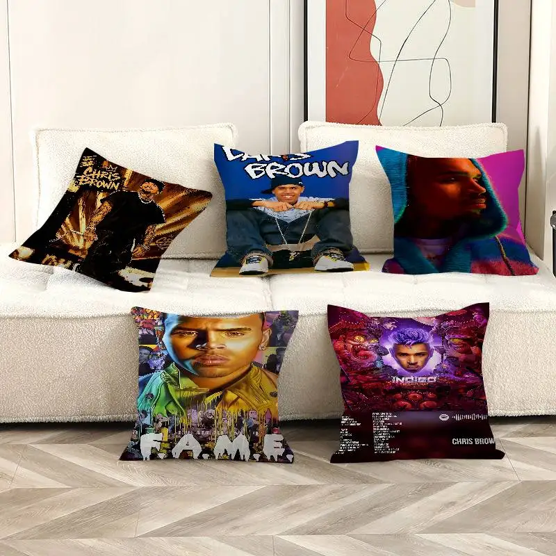 Chris Brown Rapper pillow cover sofa cushion cover home room decoration children gift