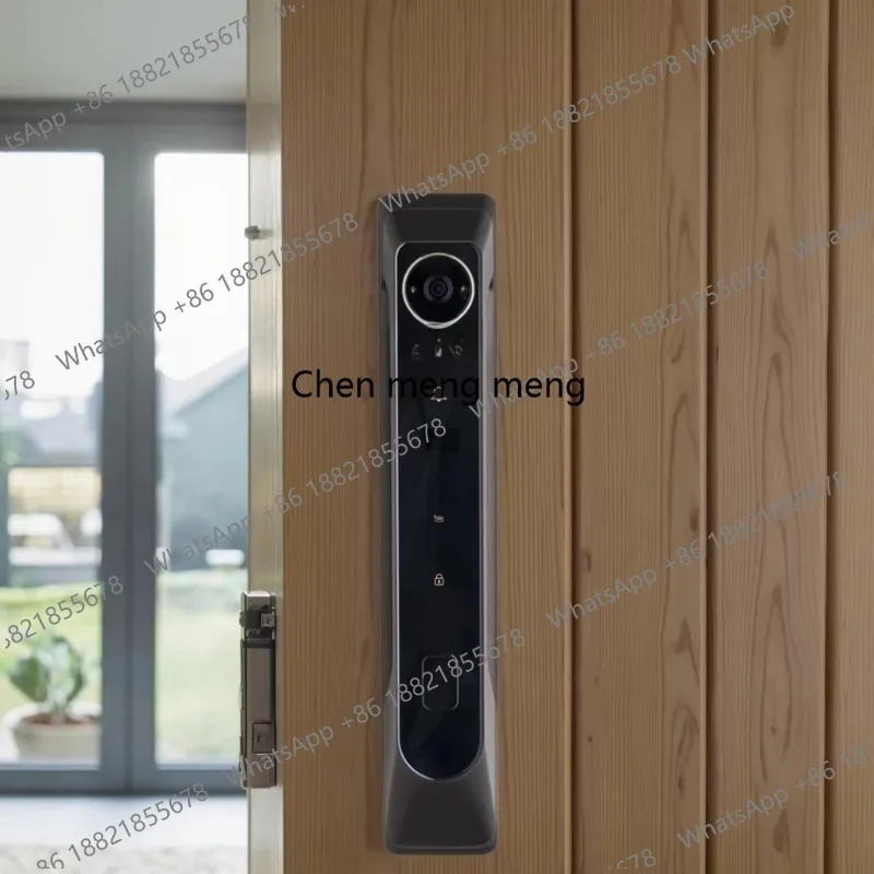 App-Controlled Smart Door Lock Night Vision Face Recognition Palm Print Password Unlock Features WiFi Network Cloud Data