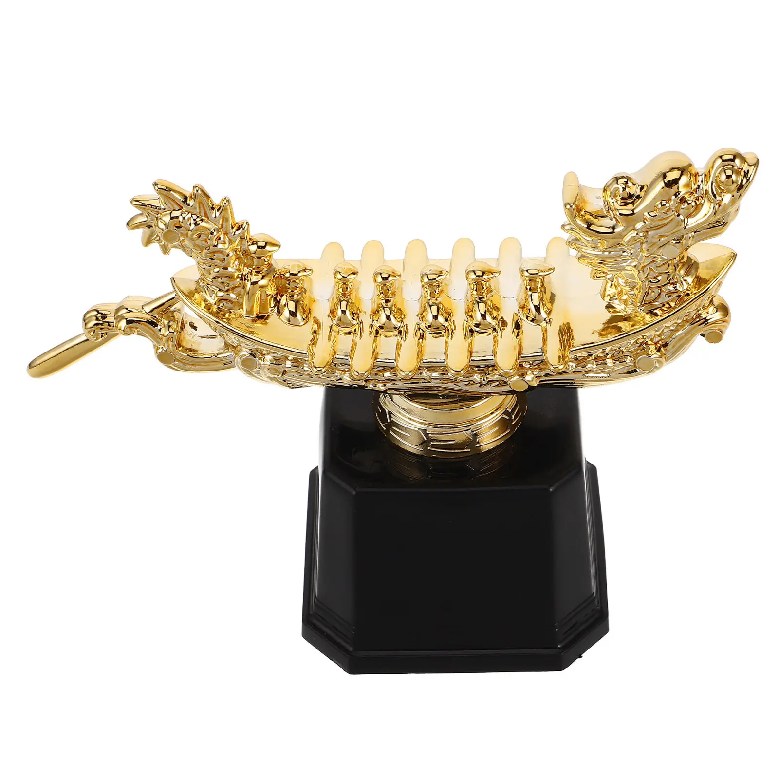 

Позолоченный пластиковый кубок в форме драконьей лодки для спортивных соревнований по гребле, школьных гонок, профессиональных турниров