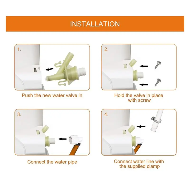 Foot Operated Toilet Water Valve Kit 385311641 For Dometic 300 310 320 Toilet Parts Accessories-A28K
