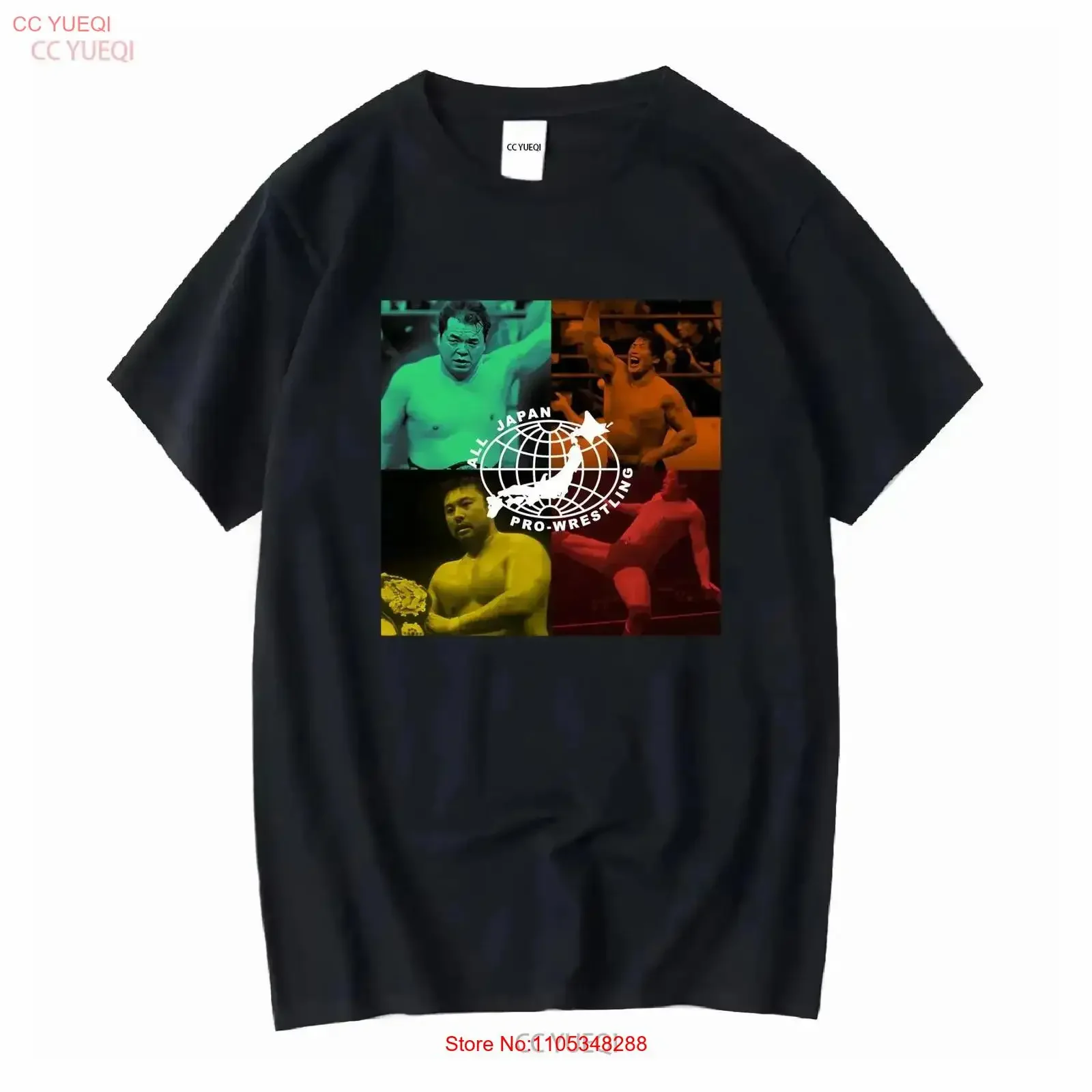NEW AJPW Four Pillars of Heaven Classic T Shirt Trending S 5XL vintage Washed Slightly fashion Breathable Stylish Versatile